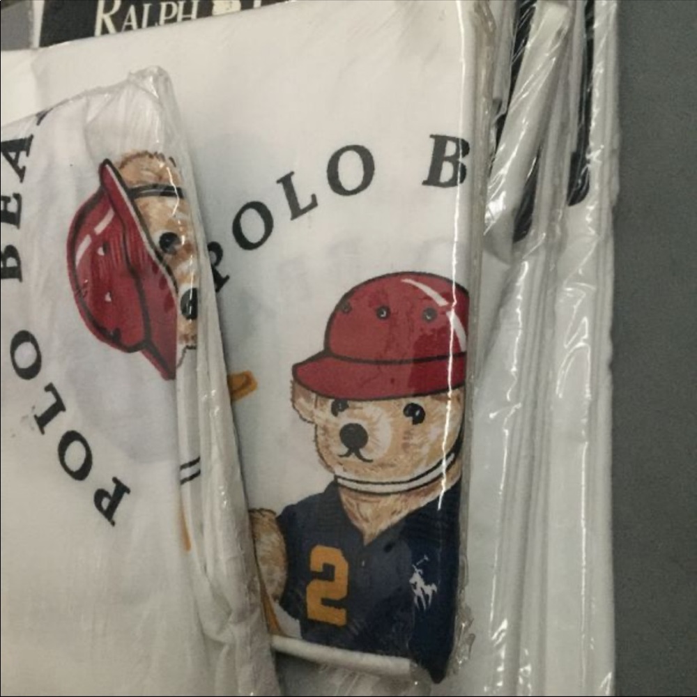 Vintage Ralph Lauren Polo Bear Pillow Case NWT
